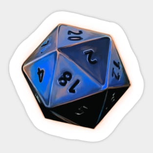 Fantastical Blue  D20 Sticker